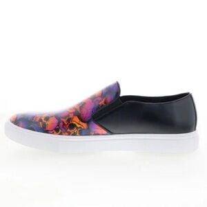 Robert Graham Skull Print Slip-On Sneakers - Men's 10.5